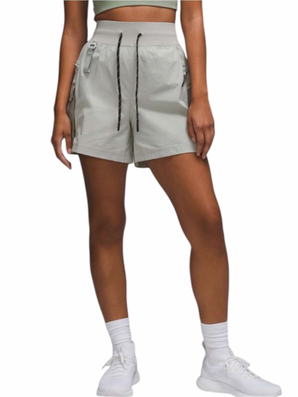 Lululemon Multi Pocket Cargo High Rise Hiking Shorts Gray Women’s 4